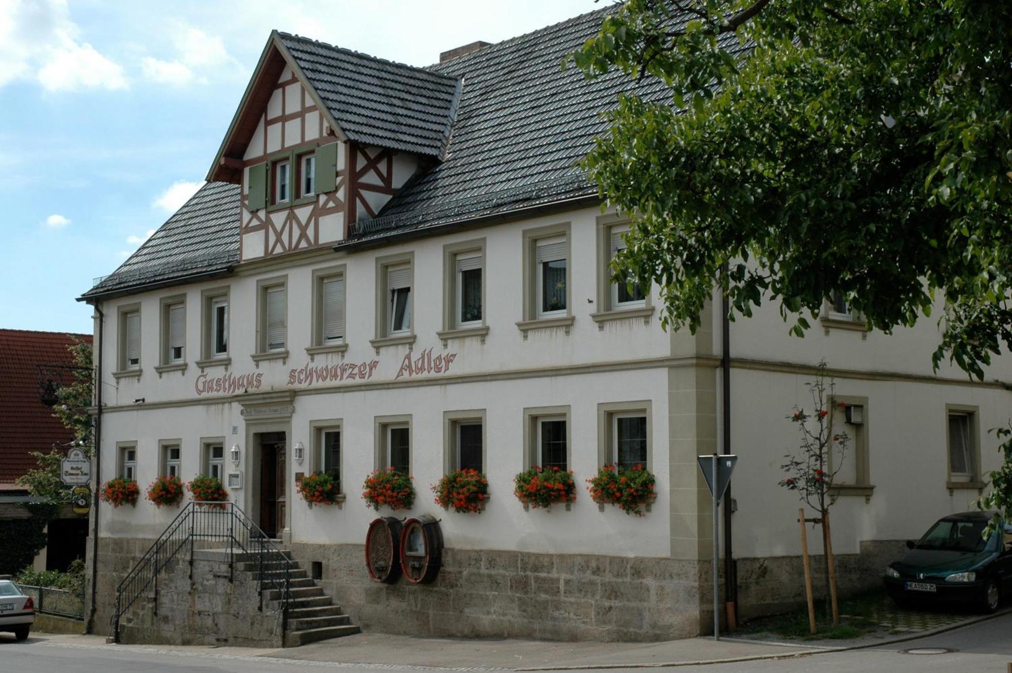 Landgasthof Zum Schwarzen Adler Markt Nordheim Zewnętrze zdjęcie